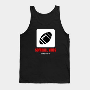 Softball vibes funny motivational design Tank Top